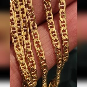 10k real gold mariner link chain necklace